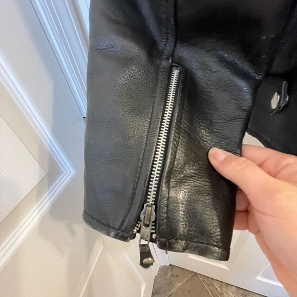 Leather club genuine leather jacket, size 42 - Picture 4 of 11